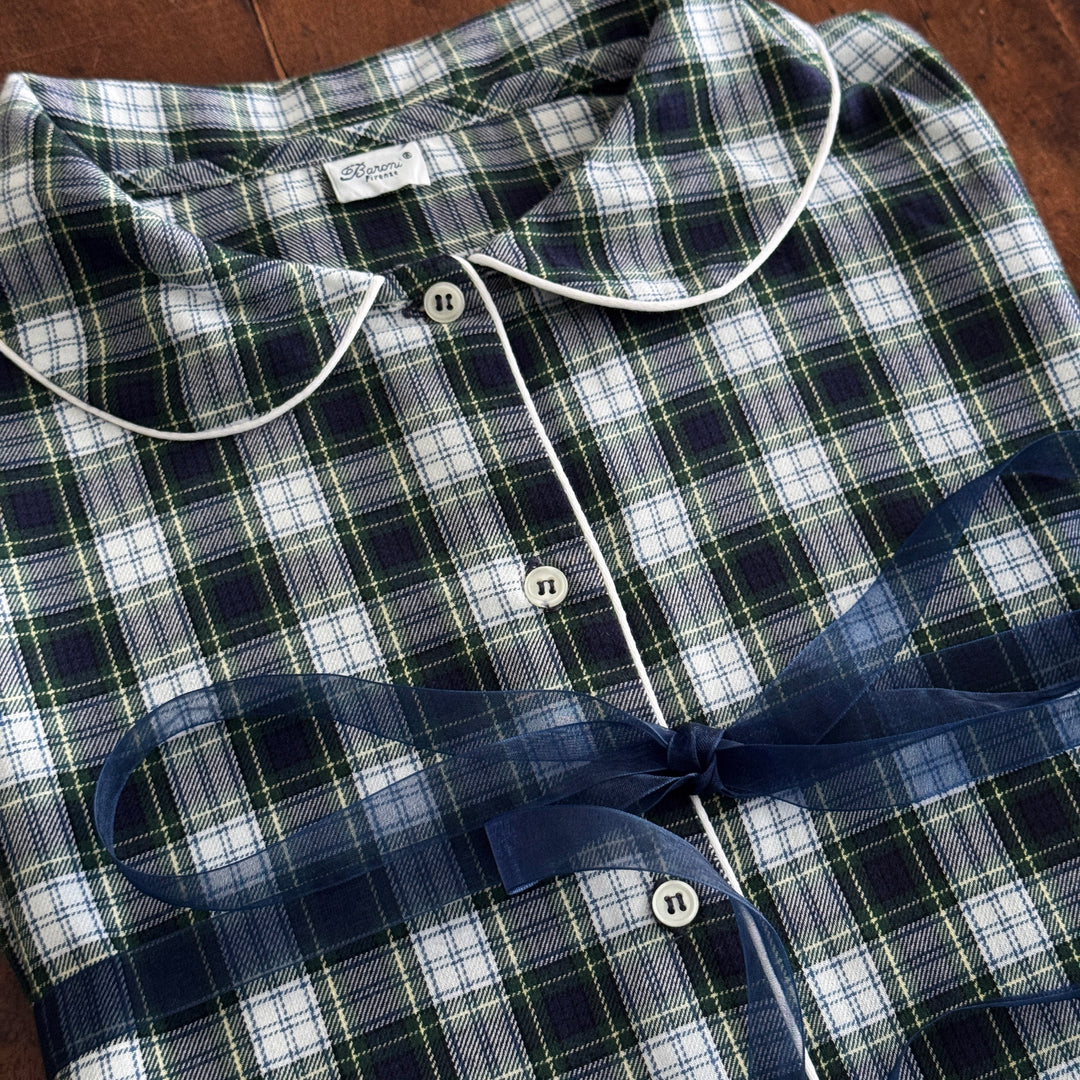 BLU TARTAN PYJAMA - WOMAN