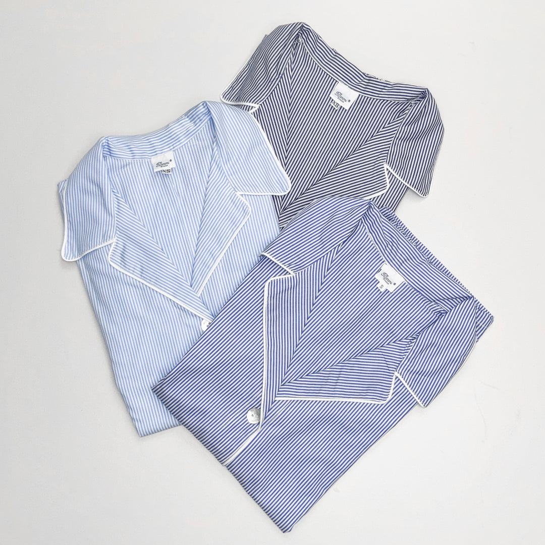 STRIPED PYJAMA LIGHT BLUE - WOMAN
