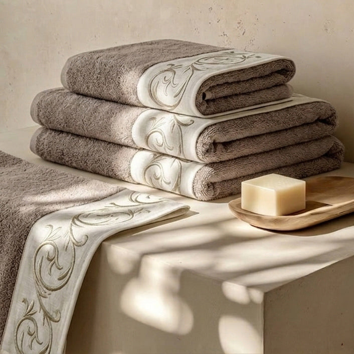 ALTHEA - SET 5 PEZZI DI SPUGNA BEIGE