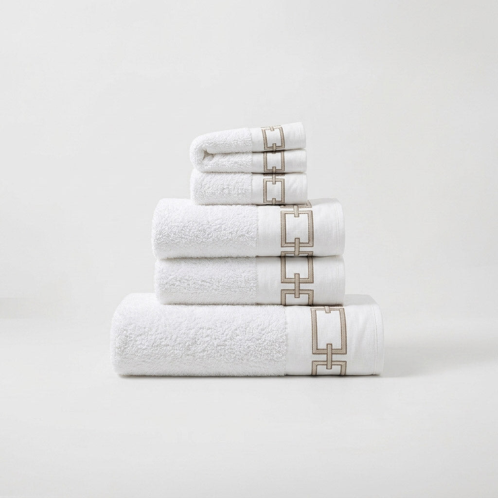 CATENE - SET 5 PEZZI DI SPUGNA BIANCO/BEIGE DORATO