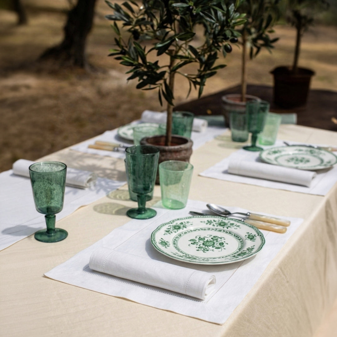 PLACEMAT SET WHITE- A JOUR