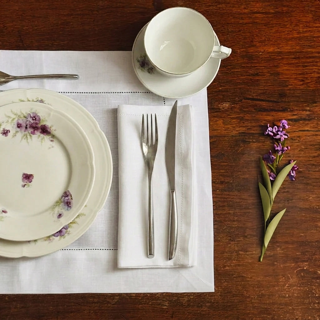 PLACEMAT SET WHITE- A JOUR