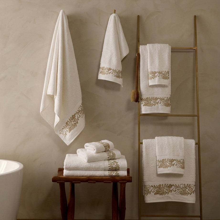 AREALE - SET 5 PEZZI DI SPUGNA BIANCO/BEIGE